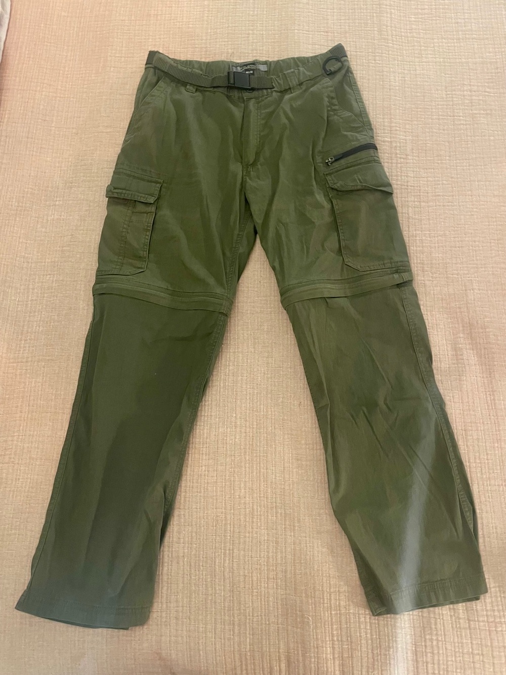 BC Clothing Co. Men’s M Convertible Cargo Hiking Outdoor Army Green Pants